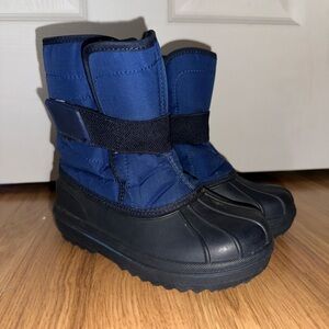 The Children's Place Blue and Black Kids Snow Boots
